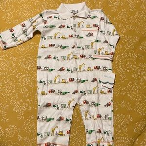 NWT Kissy Kissy Excavator Construction Long Sleeve Playsuit Onesie 12-18 Months